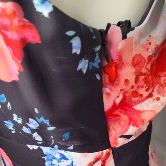 Nightway Floral Maxi Dress - Black and Pink - Picture 14 of 15